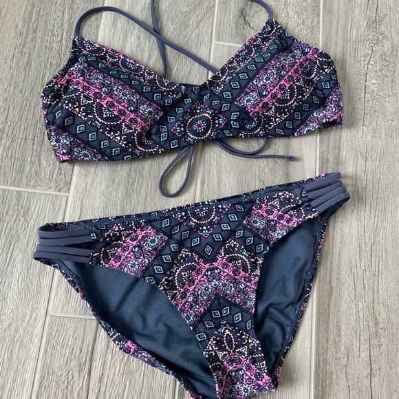Xhilaration Blue Print Womens Bikini